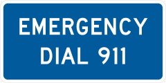 Emergency Dial 911 Sticker