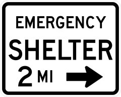 Emergency Shelter 2 Miles To Right Sticker