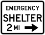 Emergency Shelter 2 Miles To Right Sticker