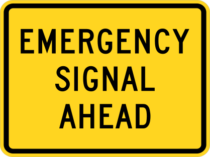 Emergency Signal Ahead Sticker