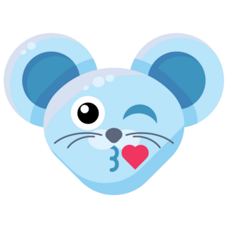 Emoji Mouse Kiss Sticker