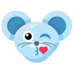 Emoji Mouse Kiss Sticker