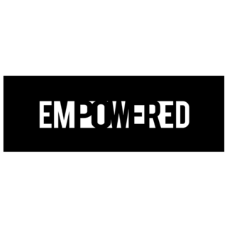 Empowered Women Slogan Sticker