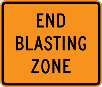 End Blasting Zone Sticker