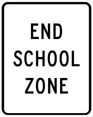 End School Zone Sticker