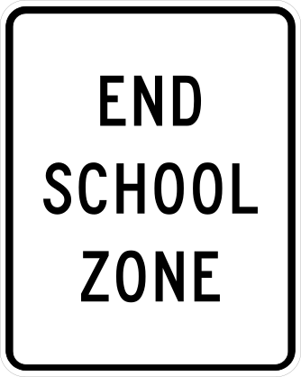 End School Zone Sticker