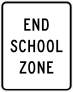 End School Zone Sticker