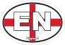 England Flag Oval Sticker