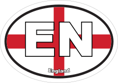 England Flag Oval Sticker