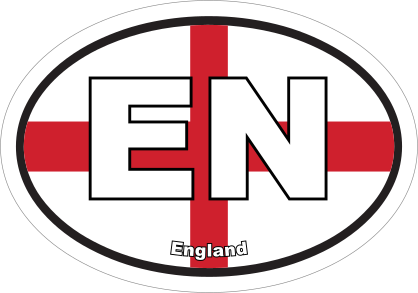 England Flag Oval Sticker