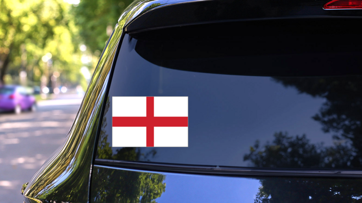 England Flag Sticker on a Rear Car Window (New) example
