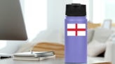 England Flag Sticker on a Water Bottle (New) example