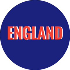 England Lettering In Flag Colors UK Sticker