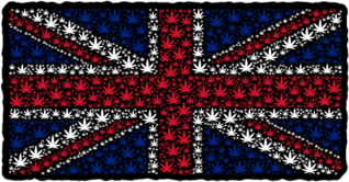 English Cannabis Flag Sticker