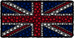 English Cannabis Flag Sticker
