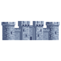 English Castle Pixel Sticker