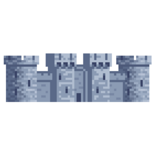 English Castle Pixel Sticker