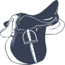 English Riding Saddle Sticker