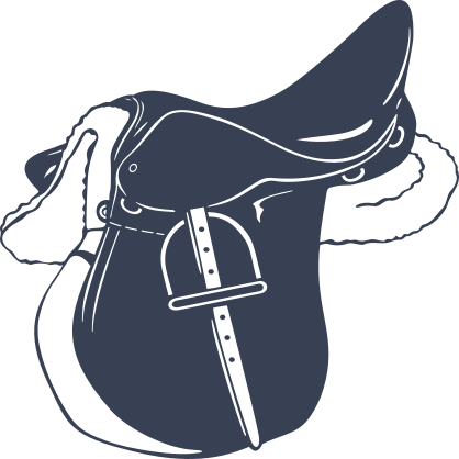 English Riding Saddle Sticker