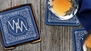 Engraved Monogram Coaster Set