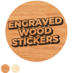 Engraved Wood Stickers Thumb