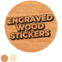 Engraved Wood Stickers Thumb