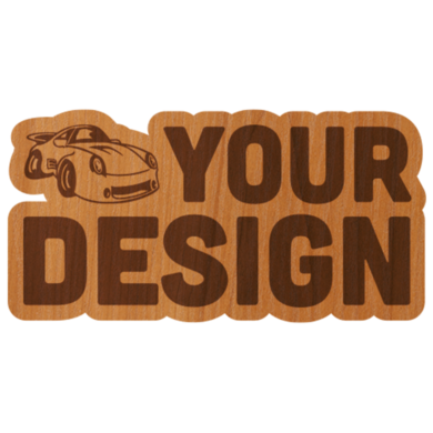 Engraved Wood Stickers