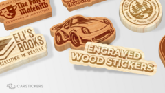 Engraved Wood Stickers