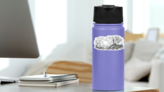 Engraving Style Illustration Of Lighthouse Beacon Sticker on a Water Bottle (New) example