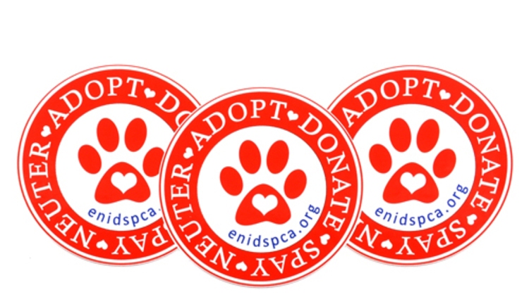 Enid SPCA Custom Circle Stickers