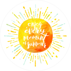Enjoy Every Moment Of Summer Sun Sticker