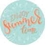 Enjoy Summer Time Lettering Sticker