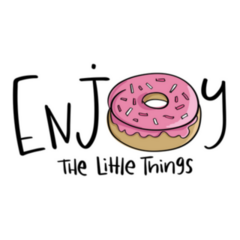 Enjoy The Little Things Donut Quote Sticker