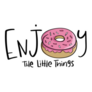 Enjoy The Little Things Donut Quote Sticker