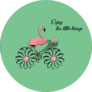 Enjoy The Little Things Flamingo On Flower Bike Sticker