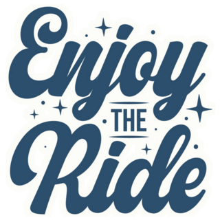 Enjoy The Ride Adventure Typography Sticker