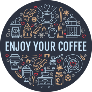 Enjoy Your Coffee Sticker