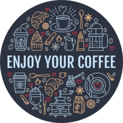 Enjoy Your Coffee Sticker