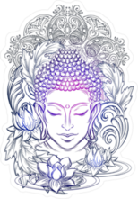 Enlightening Buddha Purnima Sticker