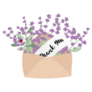 Envelope Lavender Sticker