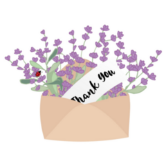 Envelope Lavender Sticker