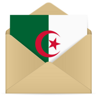 Envelope With Algeria Flag Sticker