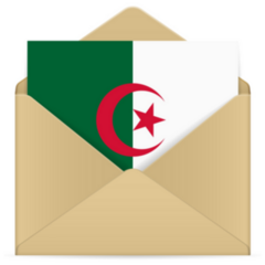 Envelope With Algeria Flag Sticker