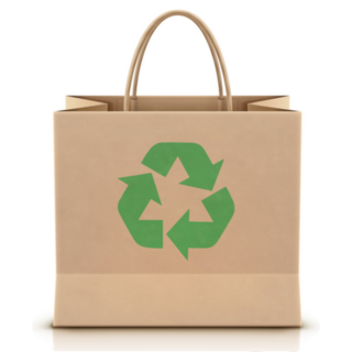 Environmentally Friendly Paper Shopping Bag Sticker