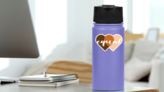 Equal On Skin Equality Heart Illustration Sticker on a Water Bottle (New) example