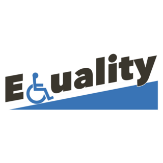 Equality Wheelchair Access Lettering Sticker