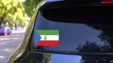 Equatorial Guinea Flag Sticker on a Rear Car Window (New) example
