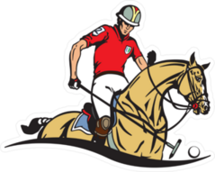 Equestrian Polo Player Sticker