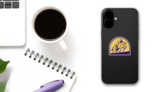 Equestrian Show Jumping Sticker on a Phone (New) example