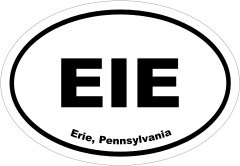 Erie, Pennsylvania Oval Stickers